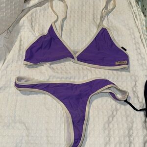 Chooks LA purple thong bikini set